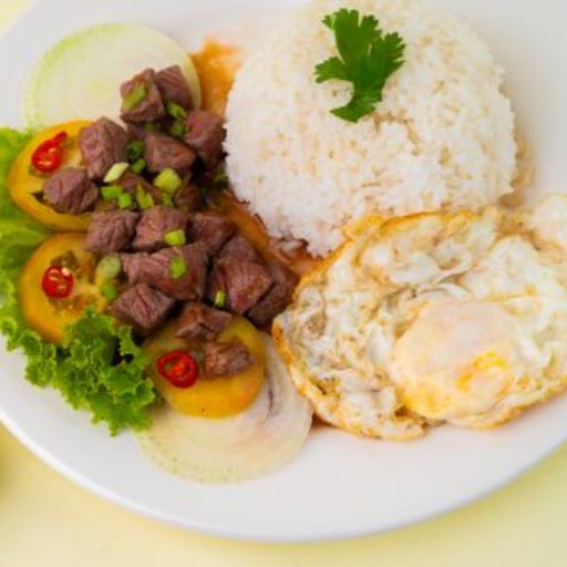 Lok Lak Beef with Rice